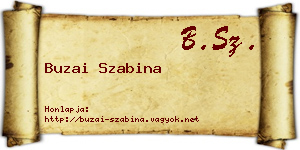 Buzai Szabina névjegykártya